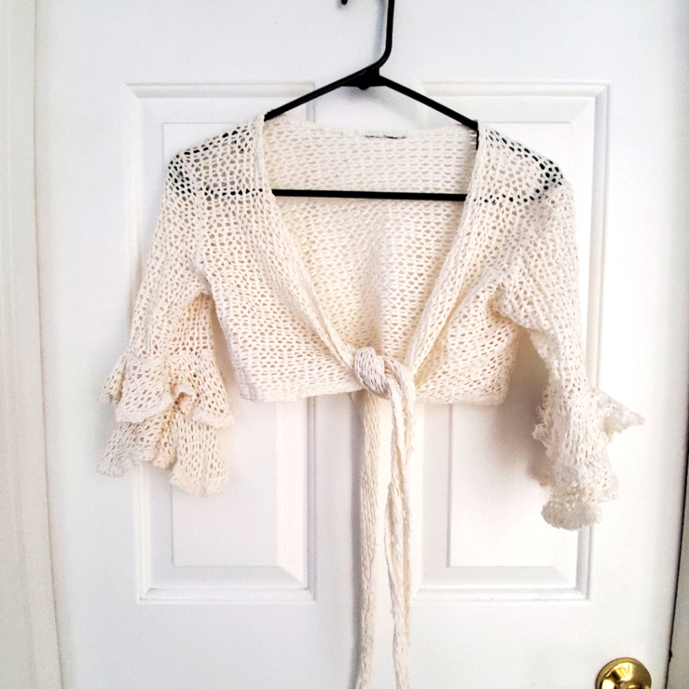 Vintage Cream Crochet Top